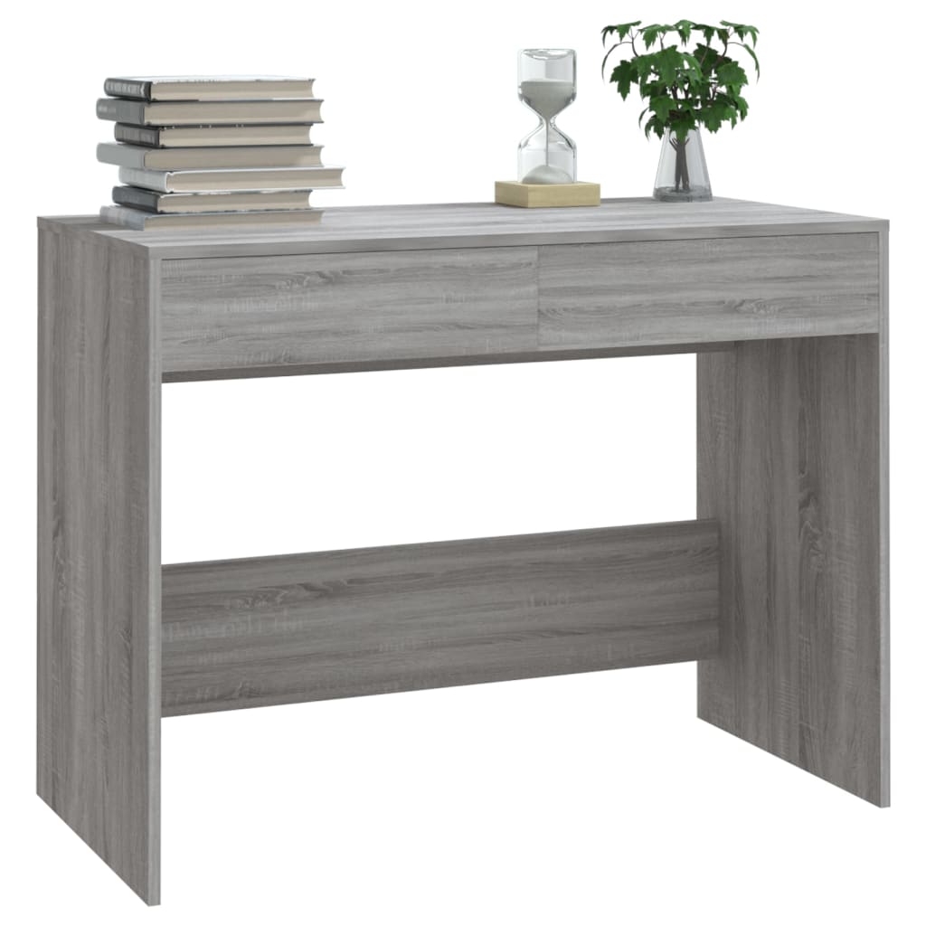 Grey Sonoma Engineered Wood Desk 101x50x76.5 cm - Stylish Workspace