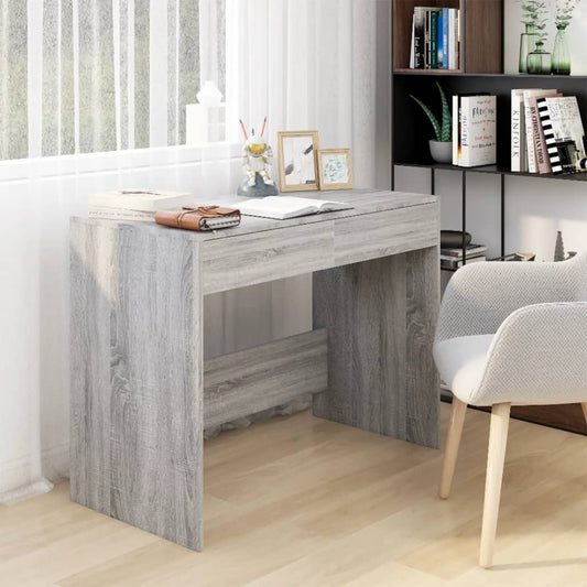 Grey Sonoma Engineered Wood Desk 101x50x76.5 cm - Stylish Workspace