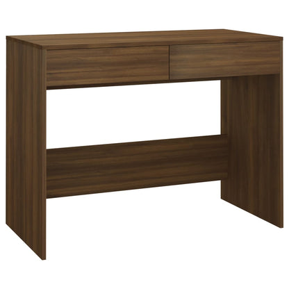 Brown Oak Desk - 101x50x76.5 cm, Engineered Wood办公桌
