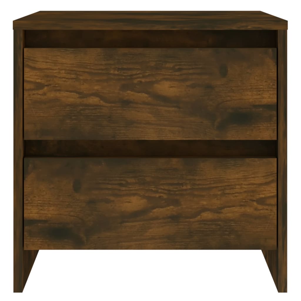 Smoked Oak Bedside Cabinets Set, 45x34.5x44.5 cm, Engineered Wood