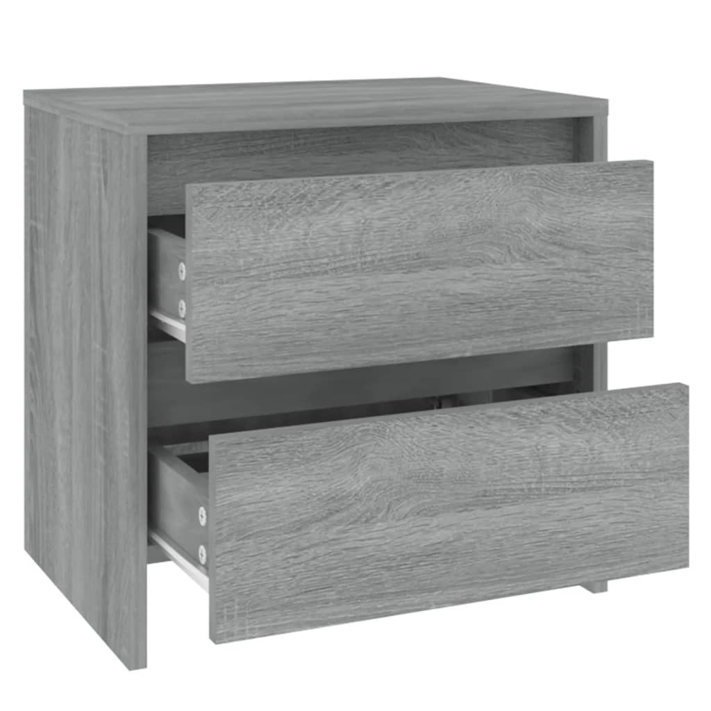 Grey Sonoma Bedside Cabinet, 45x34.5x44.5 cm - Engineered Wood