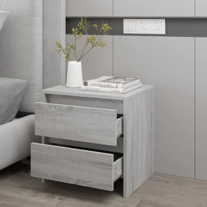 Grey Sonoma Bedside Cabinet, 45x34.5x44.5 cm - Engineered Wood