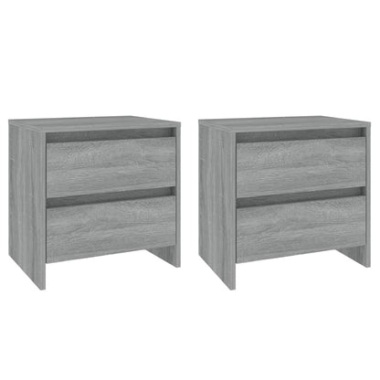 Grey Sonoma Bedside Cabinets 2 pcs - 45x34.5x44.5 cm Engineered Wood