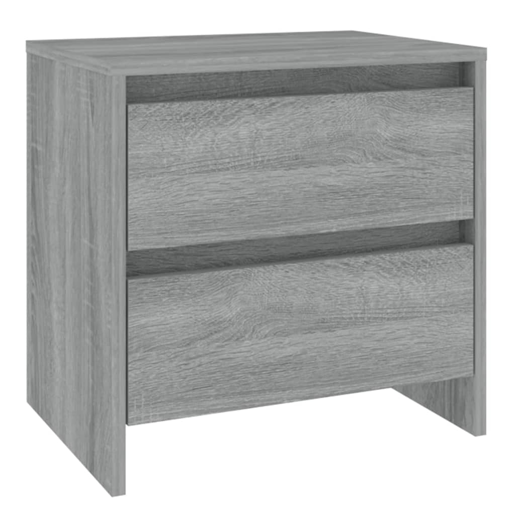 Grey Sonoma Bedside Cabinets 2 pcs - 45x34.5x44.5 cm Engineered Wood