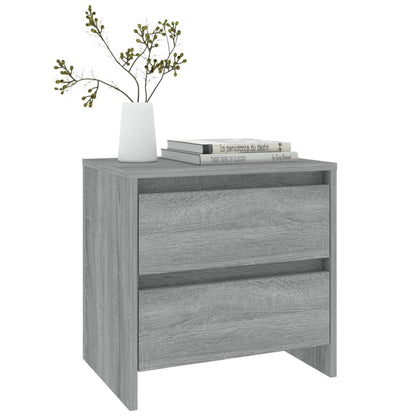 Grey Sonoma Bedside Cabinets 2 pcs - 45x34.5x44.5 cm Engineered Wood