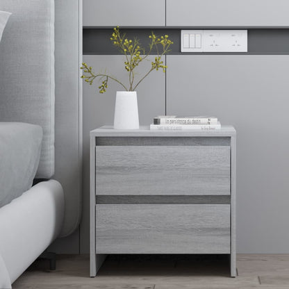 Grey Sonoma Bedside Cabinets 2 pcs - 45x34.5x44.5 cm Engineered Wood