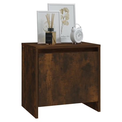 Smoked Oak Bedside Cabinets Set - 2 pcs, 45x34x44.5 cm, Wood