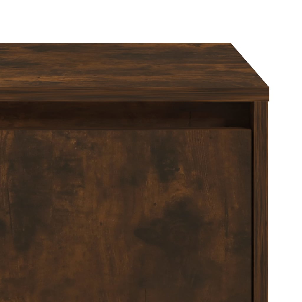 Smoked Oak Bedside Cabinets Set - 2 pcs, 45x34x44.5 cm, Wood