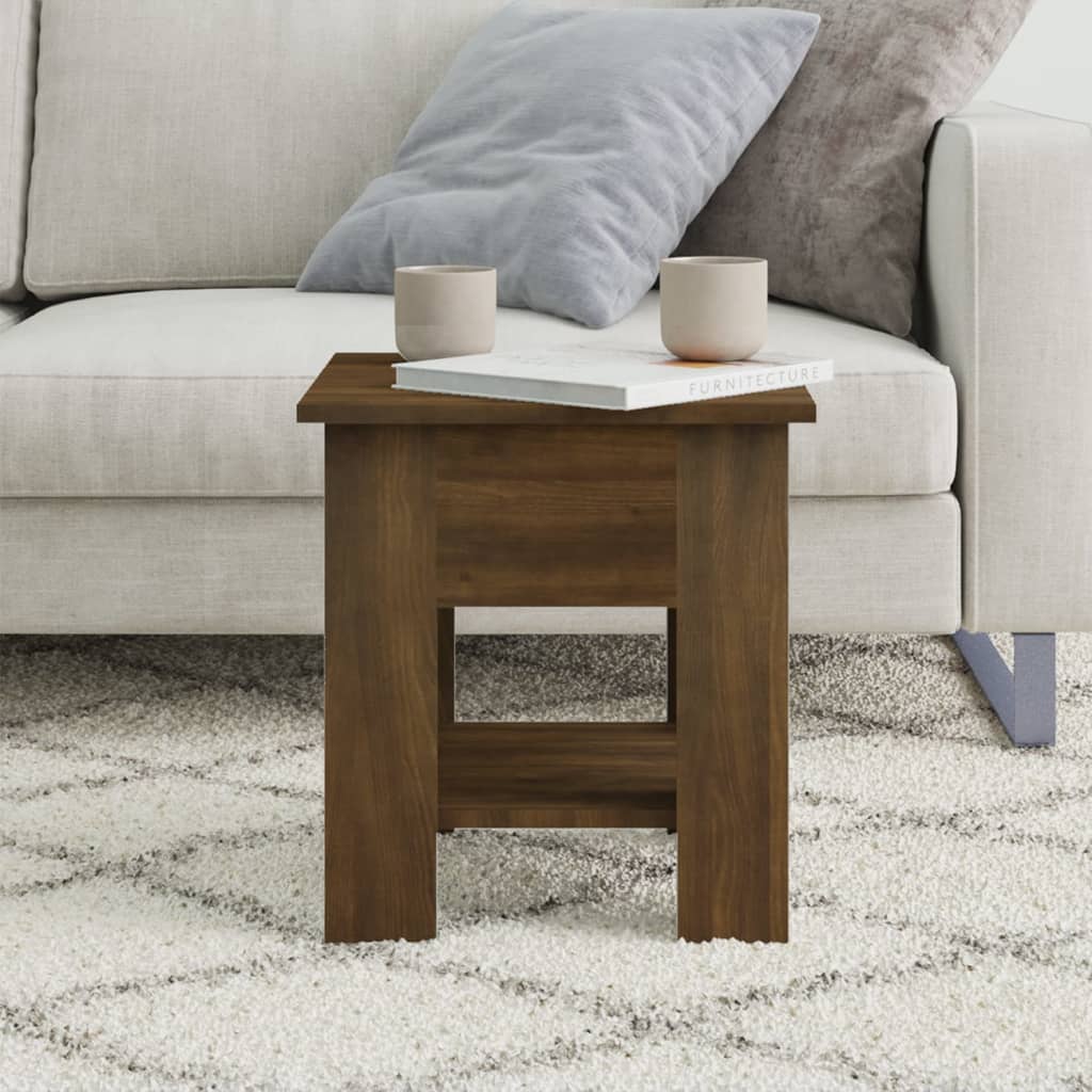 Coffee Table Brown Oak 40x40x42 cm Engineered wood