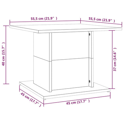 Coffee Table Smoked Oak 55.5x55.5x40 cm Engineered Wood