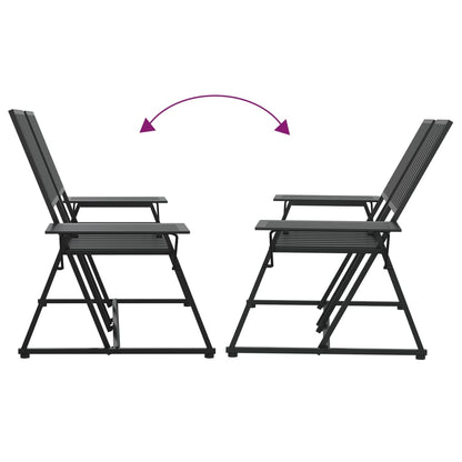 Elegant Black Steel 2-Seater Garden Bench, 165 cm