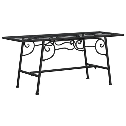 Elegant Black Steel Tree Bench - 110 cm Sturdy Outdoor Seating