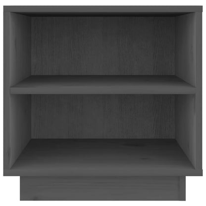 Solid Wood Grey Bedside Cabinets, Set of 2, 40x34x40 cm