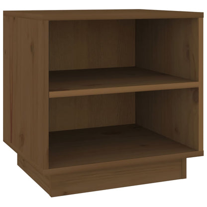 Solid Pine Bedside Cabinet, Honey Brown, 40x34x40 cm