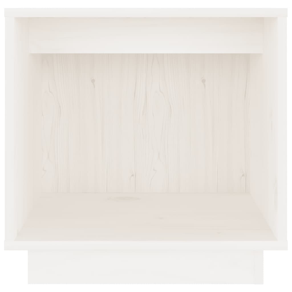 White Solid Pine Bedside Cabinets 2pcs, 40x30x40 cm