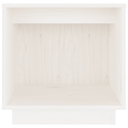 White Solid Pine Bedside Cabinets 2pcs, 40x30x40 cm