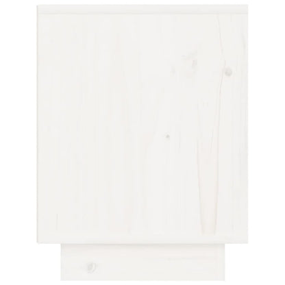 White Solid Pine Bedside Cabinets 2pcs, 40x30x40 cm