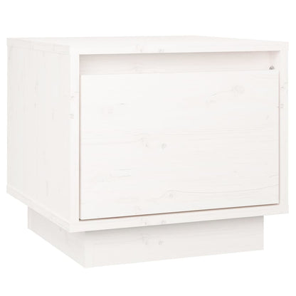 Solid Pine White Bedside Cabinets 2pcs - 35x34x32 cm