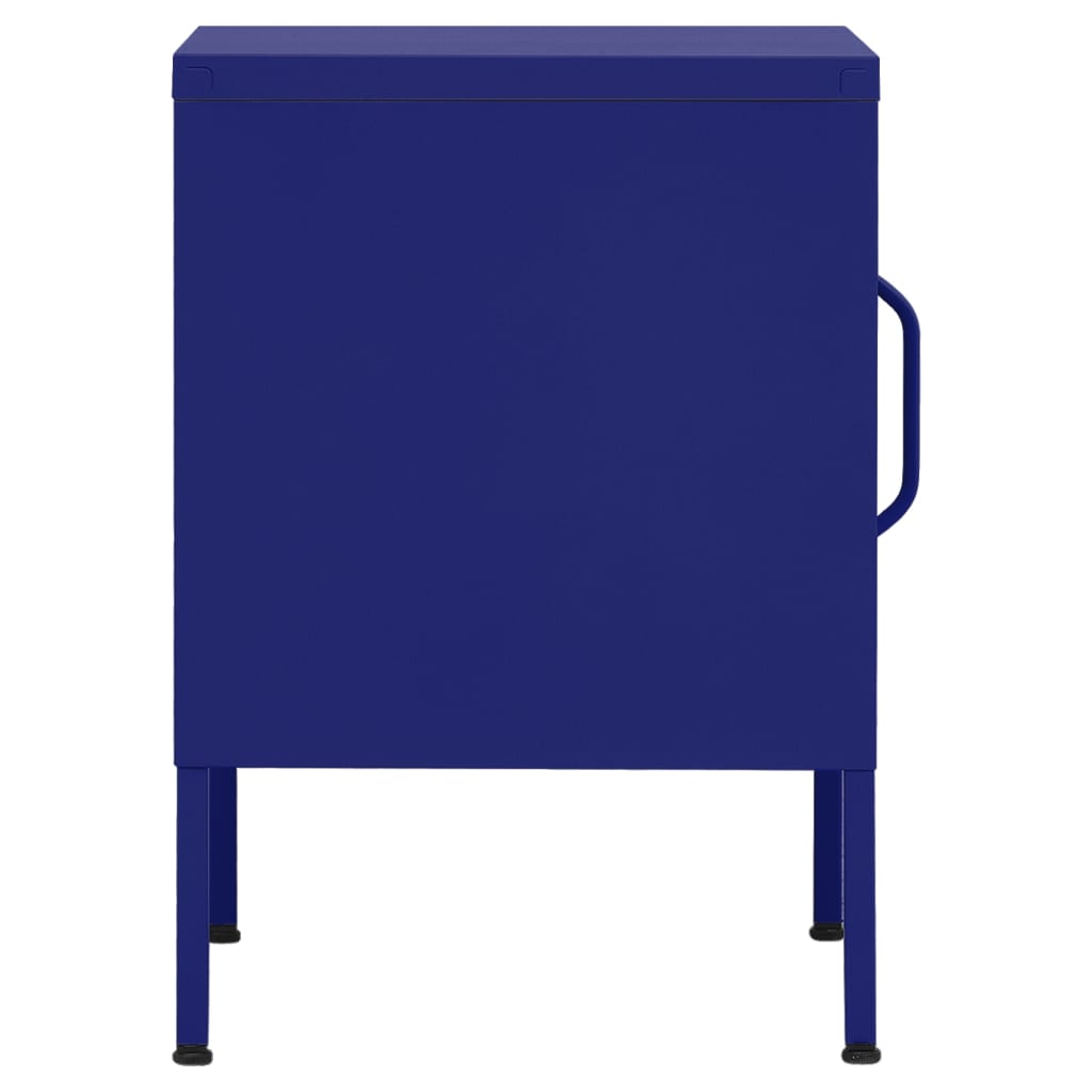 Navy Blue Steel Nightstands Set of 2 - 35x35x51 cm
