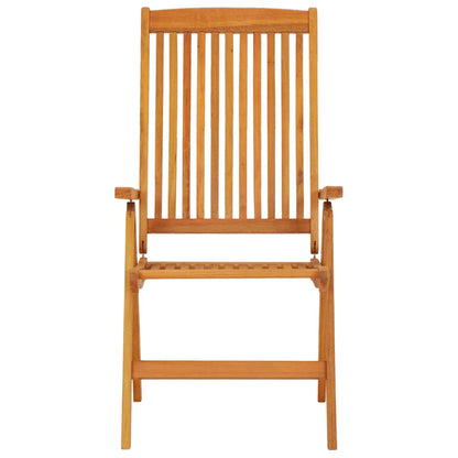 Solid Eucalyptus Folding Garden Chairs - Set of 2, Natural Finish