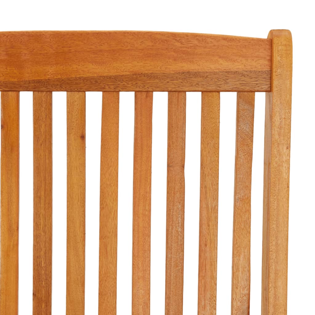 Solid Eucalyptus Folding Garden Chairs - Set of 2, Natural Finish