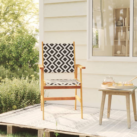 6-Piece Solid Acacia Wood Garden Chairs Set