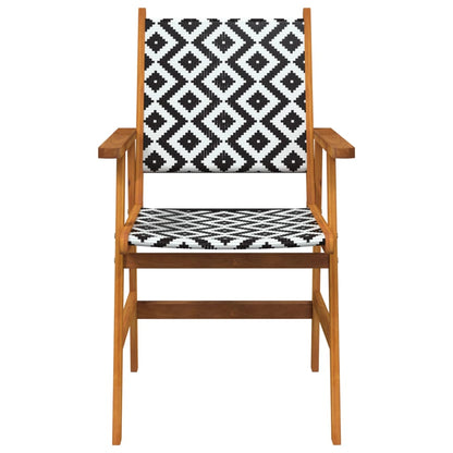 8-Piece Solid Acacia Wood Garden Chairs - Durable & Stylish