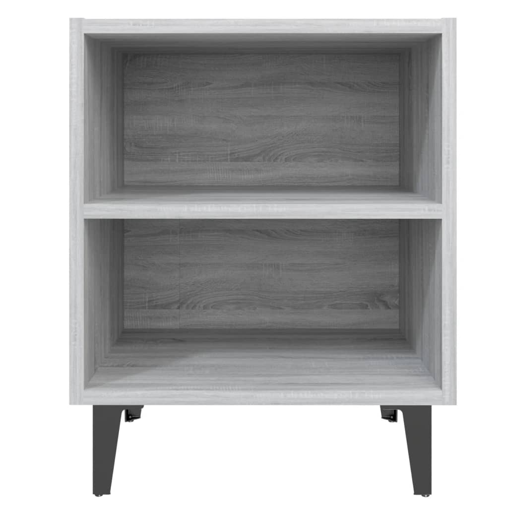 Grey Sonoma Bed Cabinet with Metal Legs - 40x30x50 cm