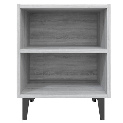 Grey Sonoma Bed Cabinet with Metal Legs - 40x30x50 cm