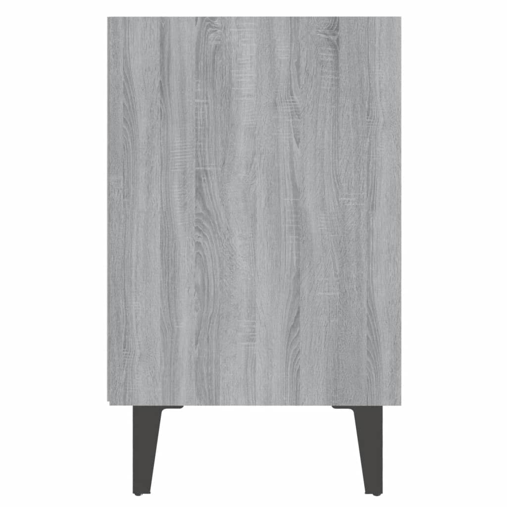 Grey Sonoma Bed Cabinet with Metal Legs - 40x30x50 cm