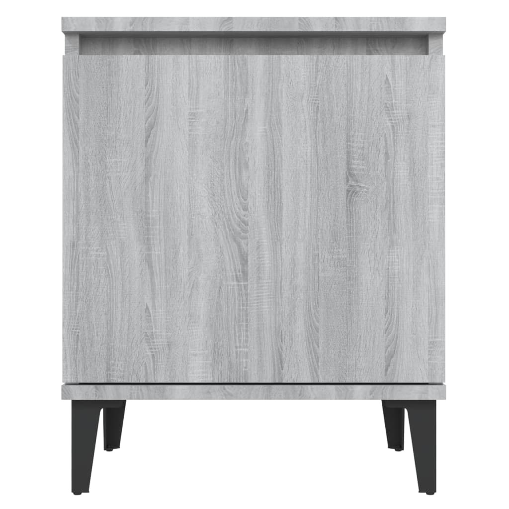 Grey Sonoma Bed Cabinet 40x30x50 cm with Metal Legs