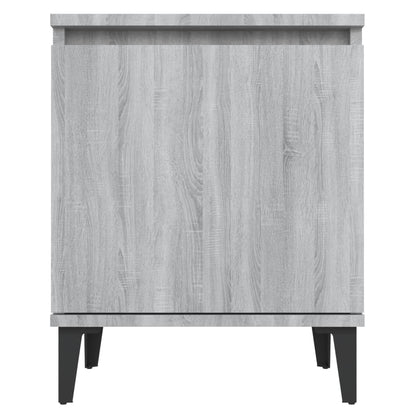 Grey Sonoma Bed Cabinet 40x30x50 cm with Metal Legs