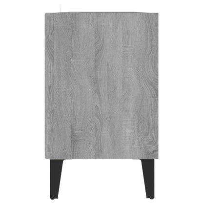TV Cabinet with Metal Legs Grey Sonoma 103.5x30x50 cm
