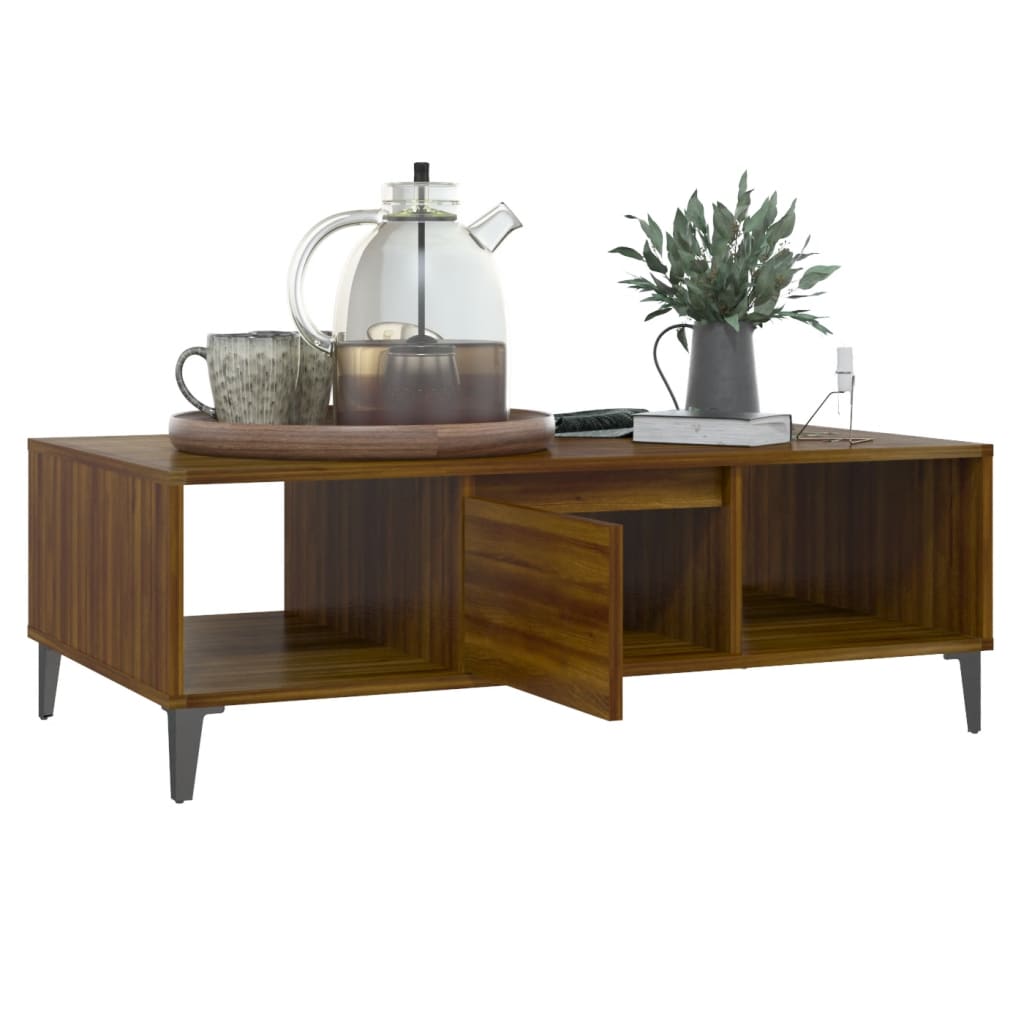 Coffee Table Brown Oak 103.5x60x35 cm Engineered Wood