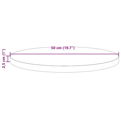 Solid Pine Table Top Ø50x2.5 cm - Durable & Stylish Finish