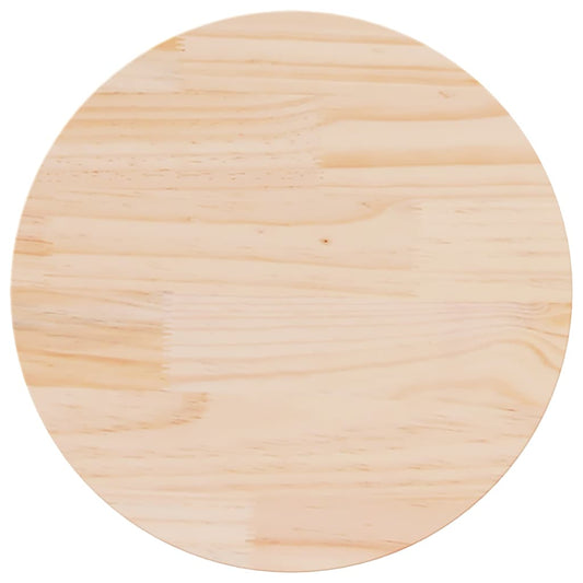 Round Solid Pine Table Top - Ø60x2.5cm Durable Wood Surface