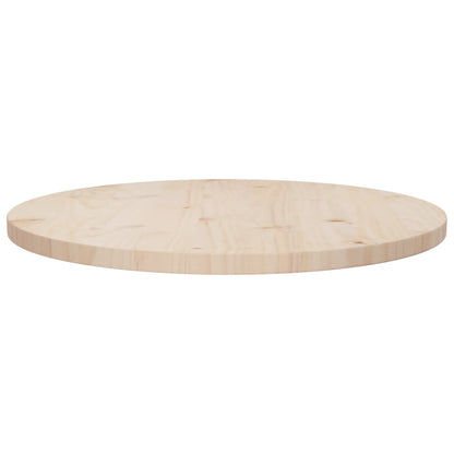 Round Solid Pine Table Top - Ø60x2.5cm Durable Wood Surface