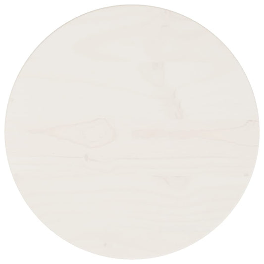 Solid Pine Table Top White Ø30x2.5 cm – Durable & Stylish