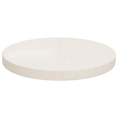 Solid Pine Table Top White Ø30x2.5 cm – Durable & Stylish
