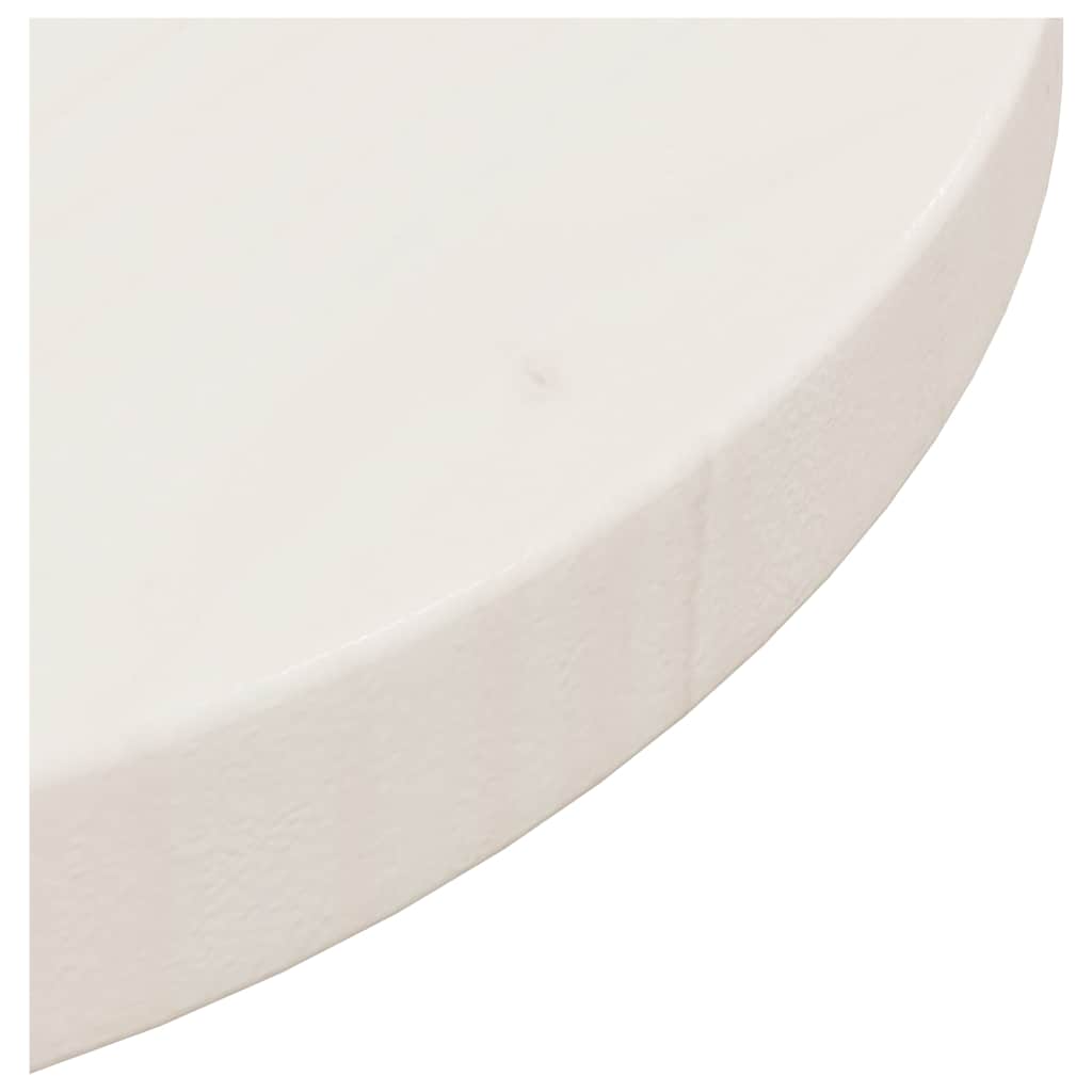 Solid Pine Table Top White Ø30x2.5 cm – Durable & Stylish