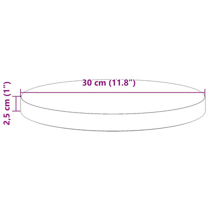 Solid Pine Table Top White Ø30x2.5 cm – Durable & Stylish