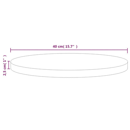 Solid Pine White Table Top Ø40x2.5 cm - Durable & Stylish