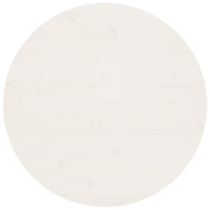 Solid Wood Pine Table Top White Ø70x2.5 cm Durable Finish