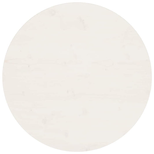 Solid Wood Pine Table Top White Ø70x2.5 cm Durable Finish