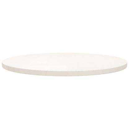 Solid Wood Pine Table Top White Ø70x2.5 cm Durable Finish