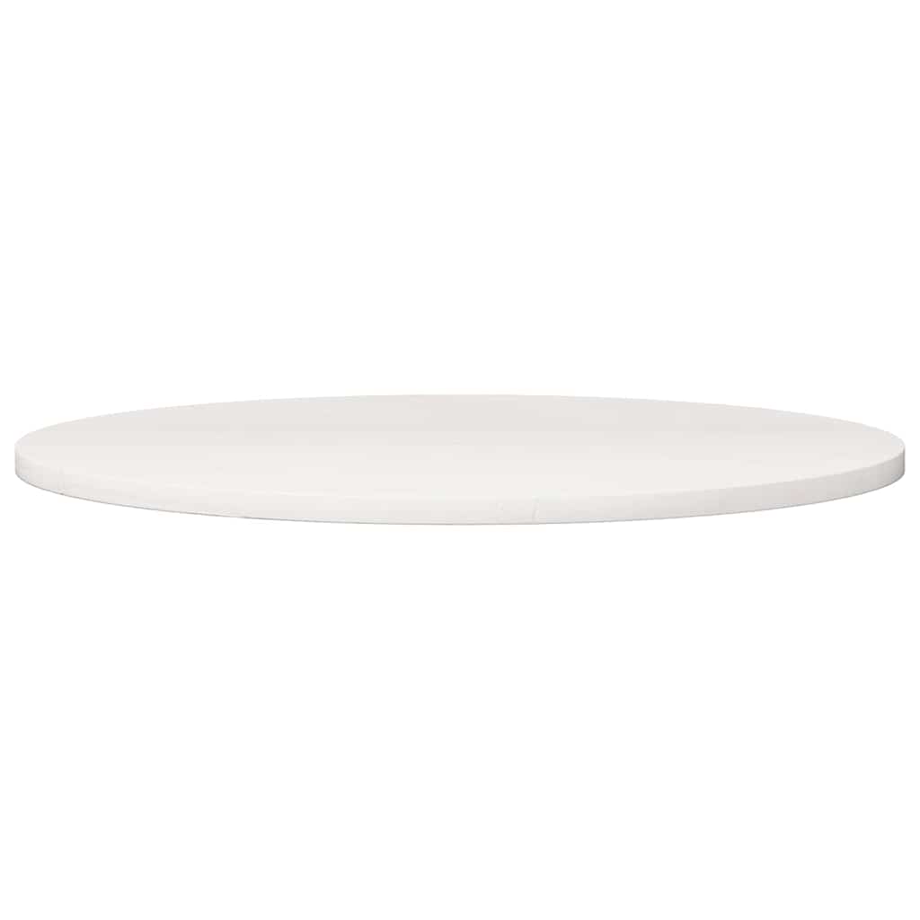 Round Solid Pine Table Top, White Ø90x2.5 cm