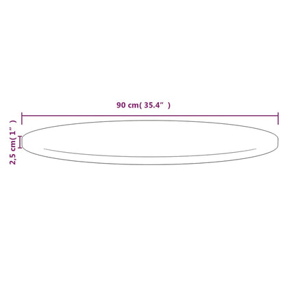 Round Solid Pine Table Top, White Ø90x2.5 cm
