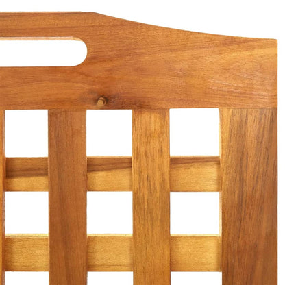 Solid Acacia Wood 4-Panel Room Divider, 162x2x180 cm
