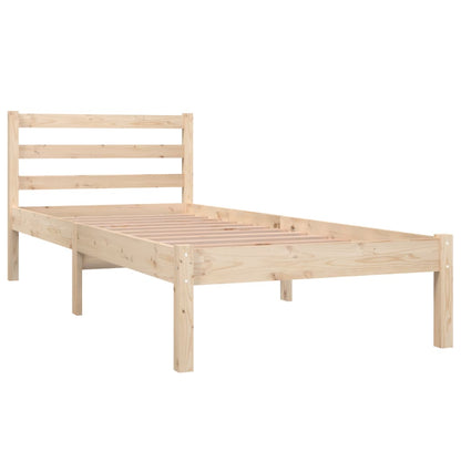 Compact 75x190cm Wood Bed Frame, Small Single, No Mattress