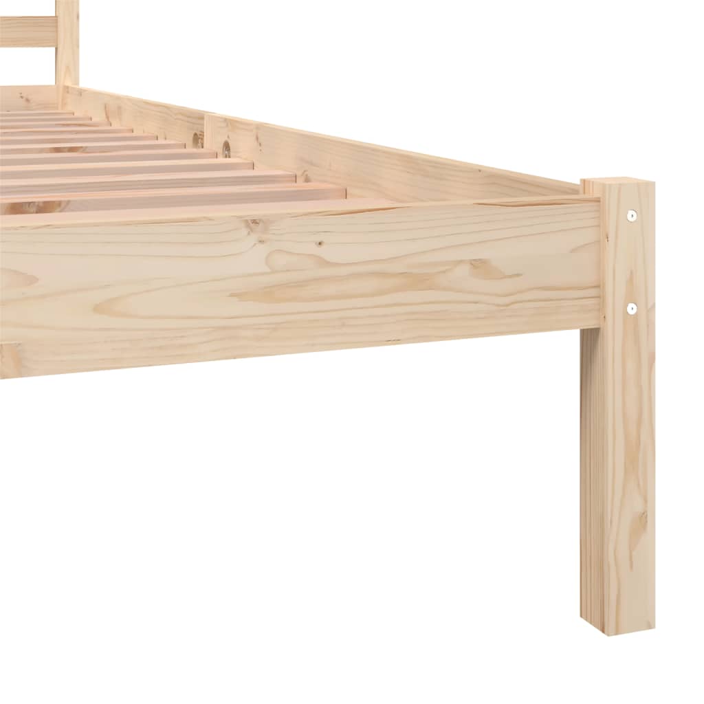 Compact 75x190cm Wood Bed Frame, Small Single, No Mattress
